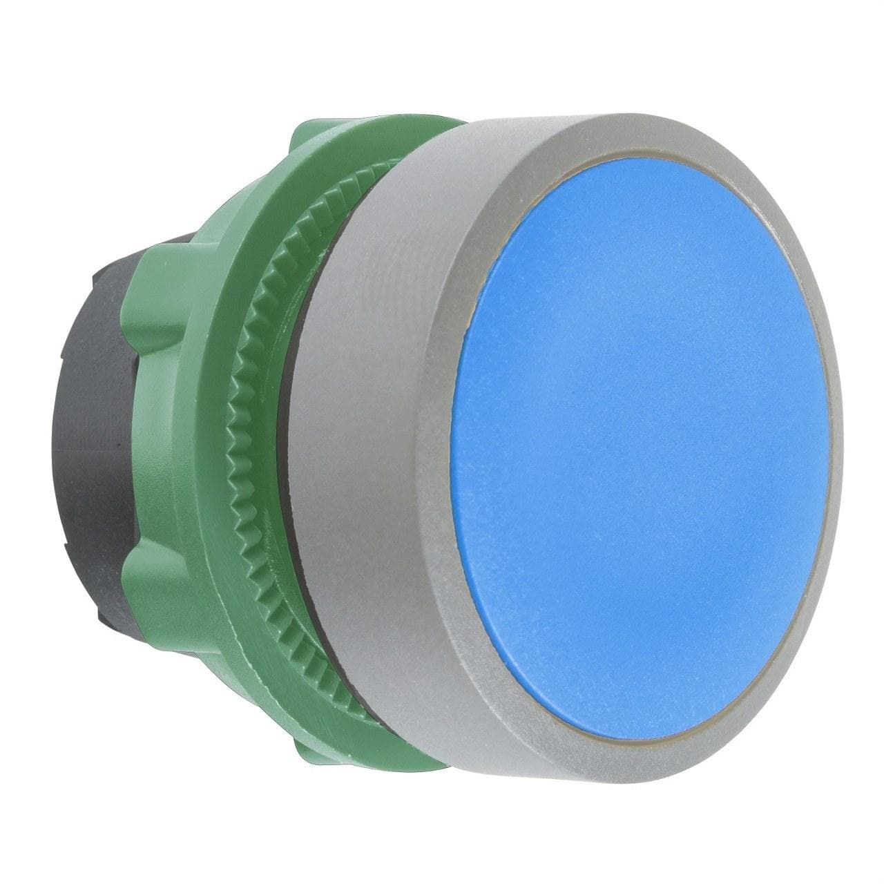 Schneider Electric - Cabeza pulsador XB5 azul pulsación doble gris