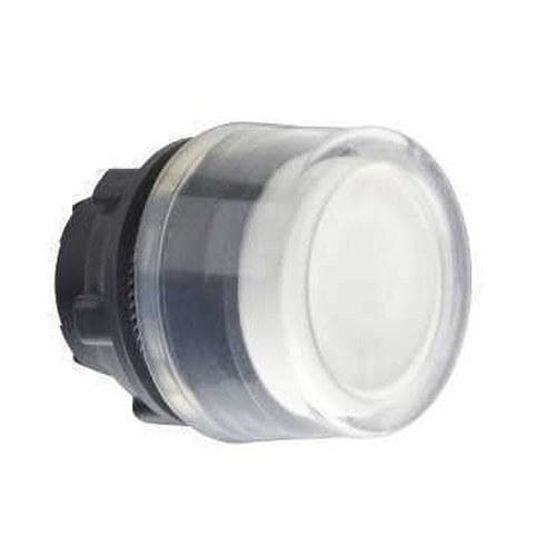 Schneider Electric - Cabeza pulsador diámetro 22 con capuchón transparente blanco embellecedor plástico