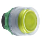 Schneider Electric - Cabeza pulsador XB5 amarilla con capuchón transparente gris