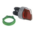 Schneider Electric - Cabeza selector de iluminación XB5 rojo 3 posiciones derecha al centro gris
