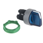 Schneider Electric - Cabeza selector luminoso XB5 azul 3 posiciones fijas gris