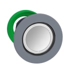 Schneider Electric - Cabeza pulsador XB5 montaje enrasado blanco para etiqueta