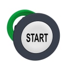 Schneider Electric - Cabeza pulsador XB5 montaje enrasado blanco con marcaje "START" negro