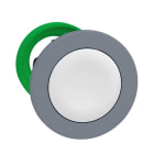 Schneider Electric - Cabeza pulsador XB5 montaje enrasado blanco gris