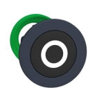 Schneider Electric - Cabeza pulsador XB5 montaje enrasado negro con marcaje "O" blanco