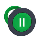 Schneider Electric - Cabeza pulsador XB5 montaje enrasado verde con marcaje "II" blanco