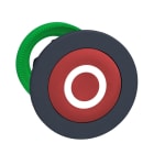Schneider Electric - Cabeza pulsador XB5 montaje enrasado rojo con marcaje "O" negro