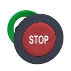 Schneider Electric - Cabeza pulsador XB5 montaje enrasado rojo con marcaje "STOP" negro