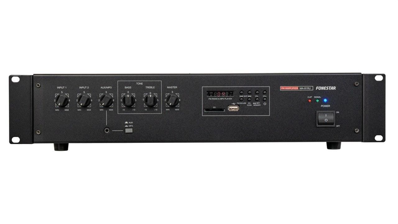 FONESTAR - Amplificador de megafonía / reproductor USB / SD / mp3 90W USB RMS