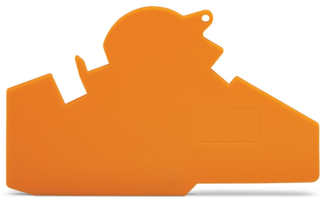 WAGO - Placa final Serie 282 para borne seccionable medida naranja
