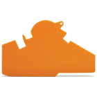 WAGO - Placa final Serie 282 para borne seccionable medida naranja