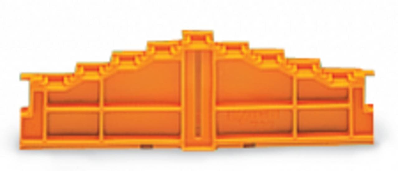 WAGO - Placa final Serie 727 de 4 pisos 7,62mm de espesor naranja sin impresión