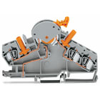 WAGO - Borna seccionable medida Serie 282 maneta naranja carcasa gris
