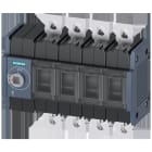 SIEMENS - Seccionador 400A tamaño 3 4 polos frontal izquierda conexión plana gris