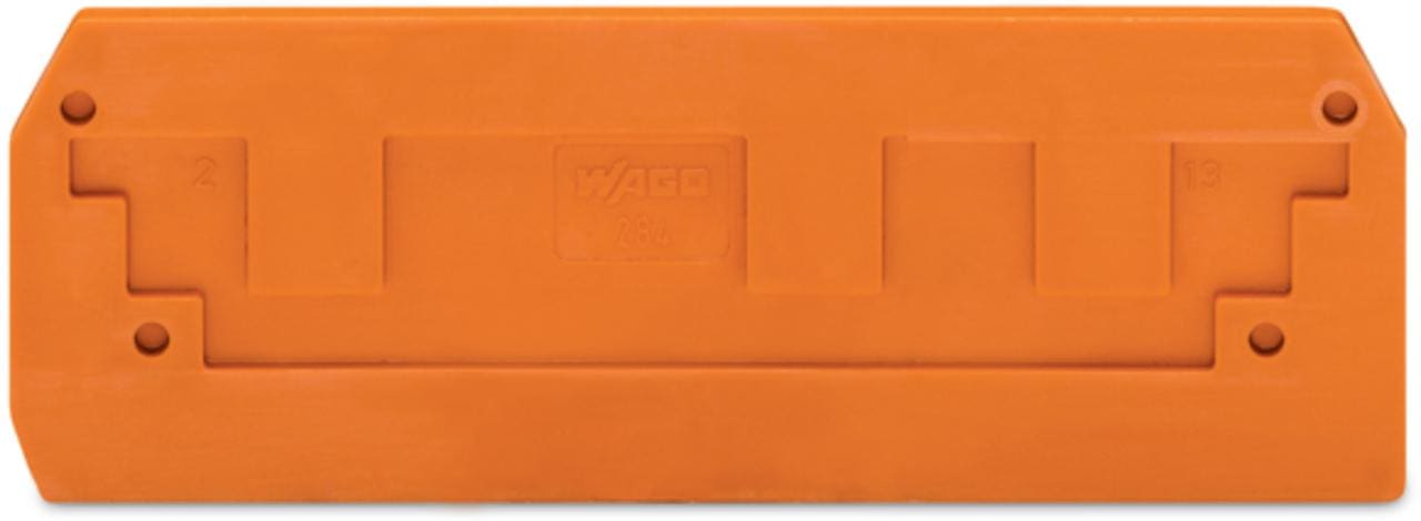 WAGO - Placa final intermedia Serie 284 97,5mm naranja