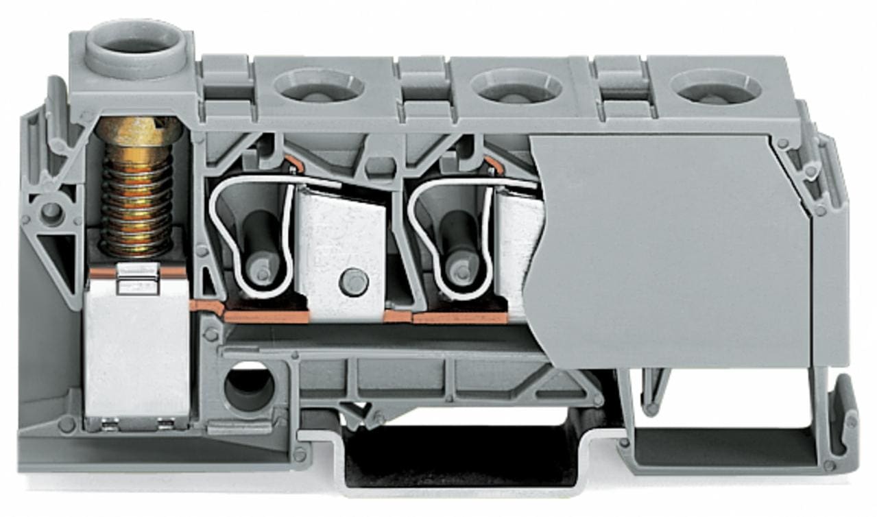 WAGO - Borna distribución S3284 3 conexiones CAGE CLAMP gris