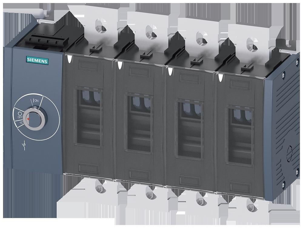 SIEMENS - Interruptor seccionador 2000A tamaño 5 4P accionamiento frontal izquierdo aparato base sin maneta conexión plana