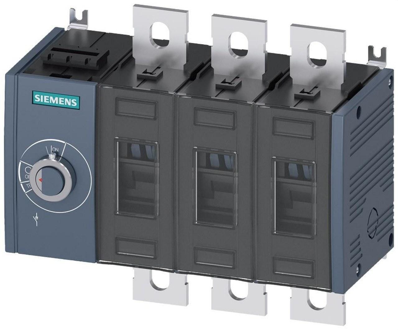 SIEMENS - Seccionador 400A tamaño 3 3 polos lateral izquierdo sin maneta conexión plana