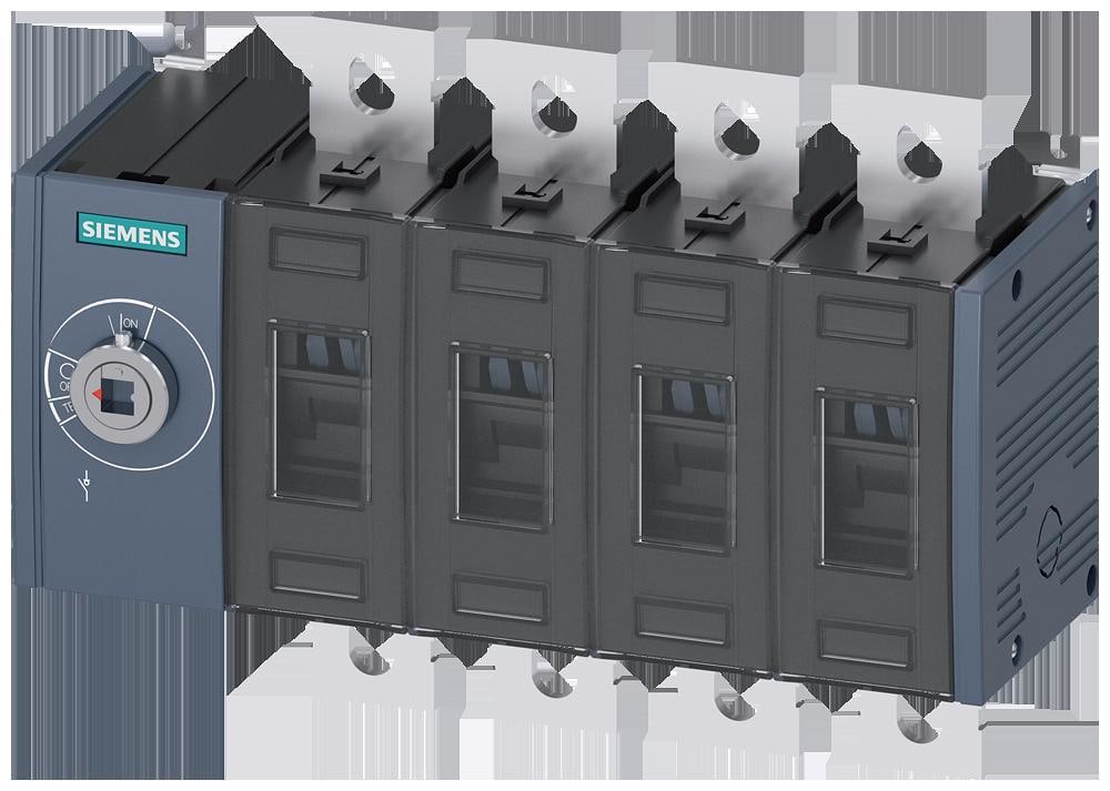 SIEMENS - Seccionador 400A tamaño 3 3 polos pared lateral derecha conexión plana