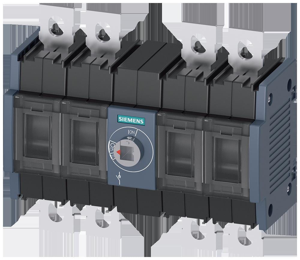 SIEMENS - Seccionador 500A tamaño 4 3 polos frontal centro conexión plana