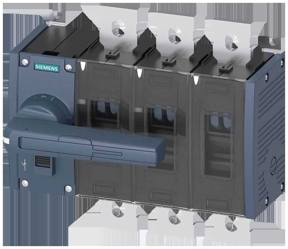 SIEMENS - Seccionador 1000A tamaño 5 3 polos frontal izquierda conexión plana