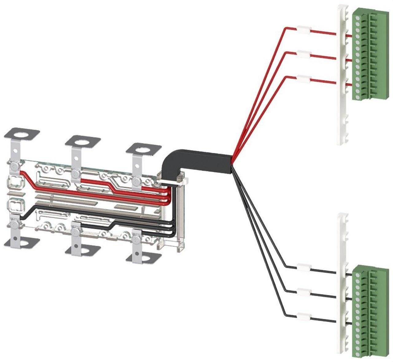 SIEMENS - Borne conductor auxiliar kit conexión abajo 3 polos 250A