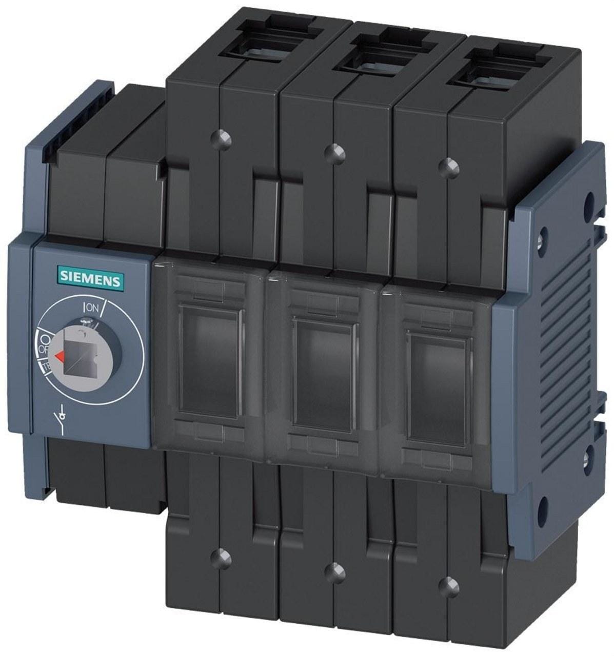 SIEMENS - INTERRUPTOR-SECCIONADOR 100A, TAMANO 2, 3 POLOS ACCTO. FRONTAL A IZDA. UNIDAD BASE SIN MANETA BORNES