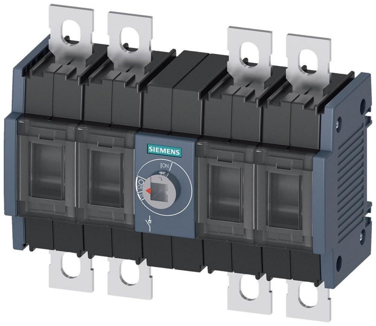 SIEMENS - INTERRUPTOR-SECCIONADOR 200A, TAMANO 3, 4 POLOS ACCTO. FRONTAL EN CENTRO UNIDAD BASE SIN MANETA CONE