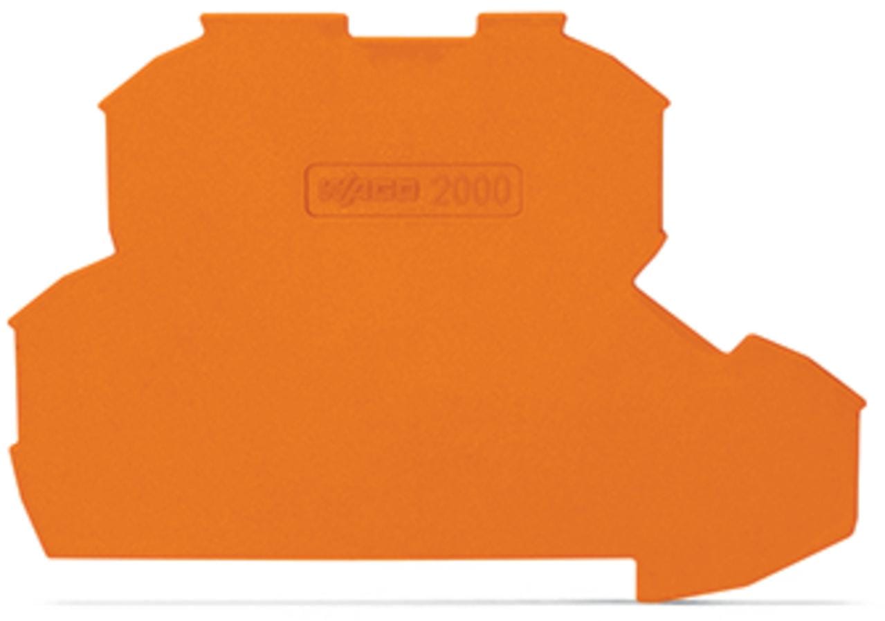 WAGO - Placa final intermedia Serie 2000 69,7mm naranja