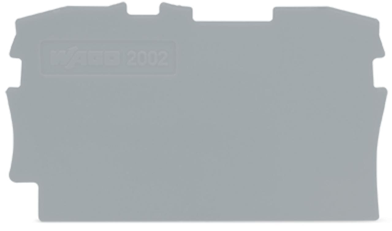 WAGO - Placa Serie 2002 final e intermedia de espesor 0,8mm 4x25 1,2g gris