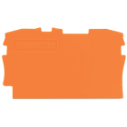 WAGO - Placa Serie 2002 final e intermedia de espesor 0,8mm 4x25 1,2g naranja