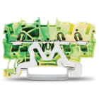 WAGO - Borna tierra Serie 2002 con 3 conductores verde amarillo