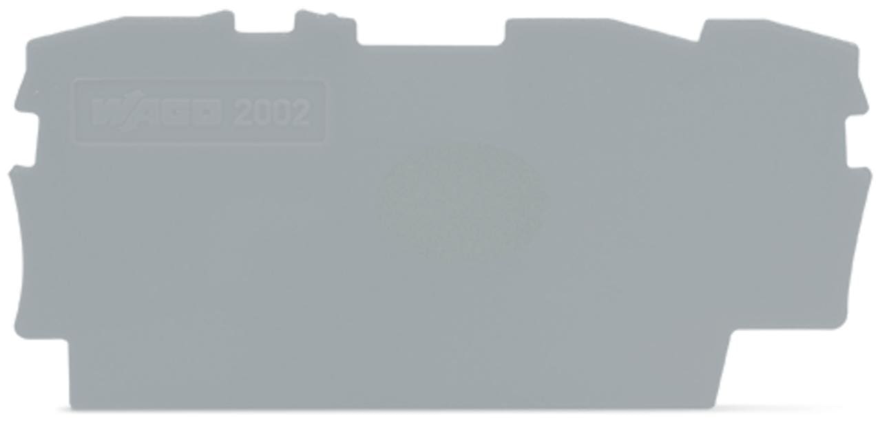 WAGO - Placa Serie 2002 final e intermedia de espesor 0,8mm 4x25 1,5g gris