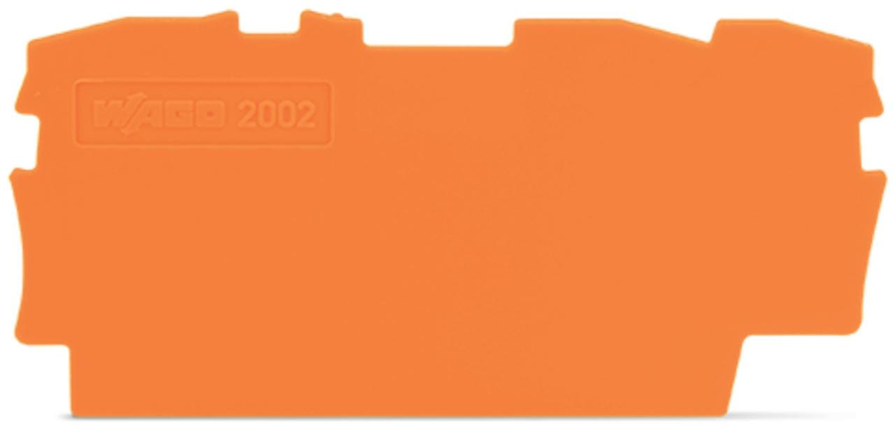 WAGO - Placa Serie 2002 final e intermedia de espesor 0,8mm 4x25 1,4g naranja