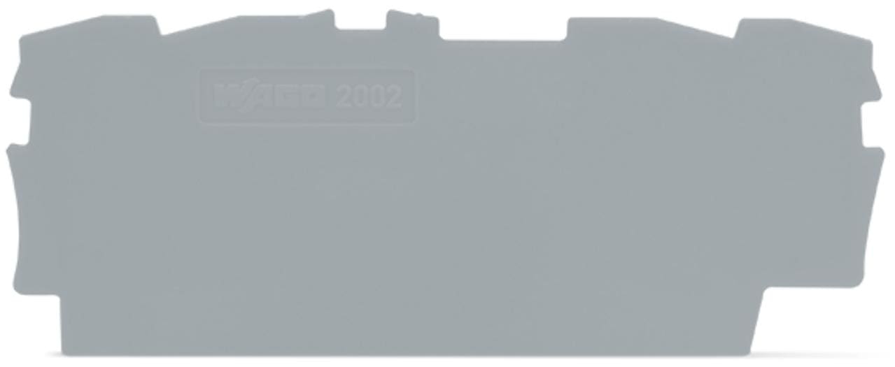 WAGO - Placa Serie 2002 final e intermedia de espesor 0,8mm 4x25 1,6g gris