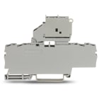 WAGO - Borne Serie 2002 portafusible 4 conductores placa final gris