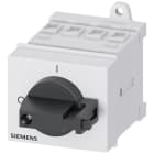 SIEMENS - Interruptor emergencia 4 polos suelo perfil 2 taladros palanca negro