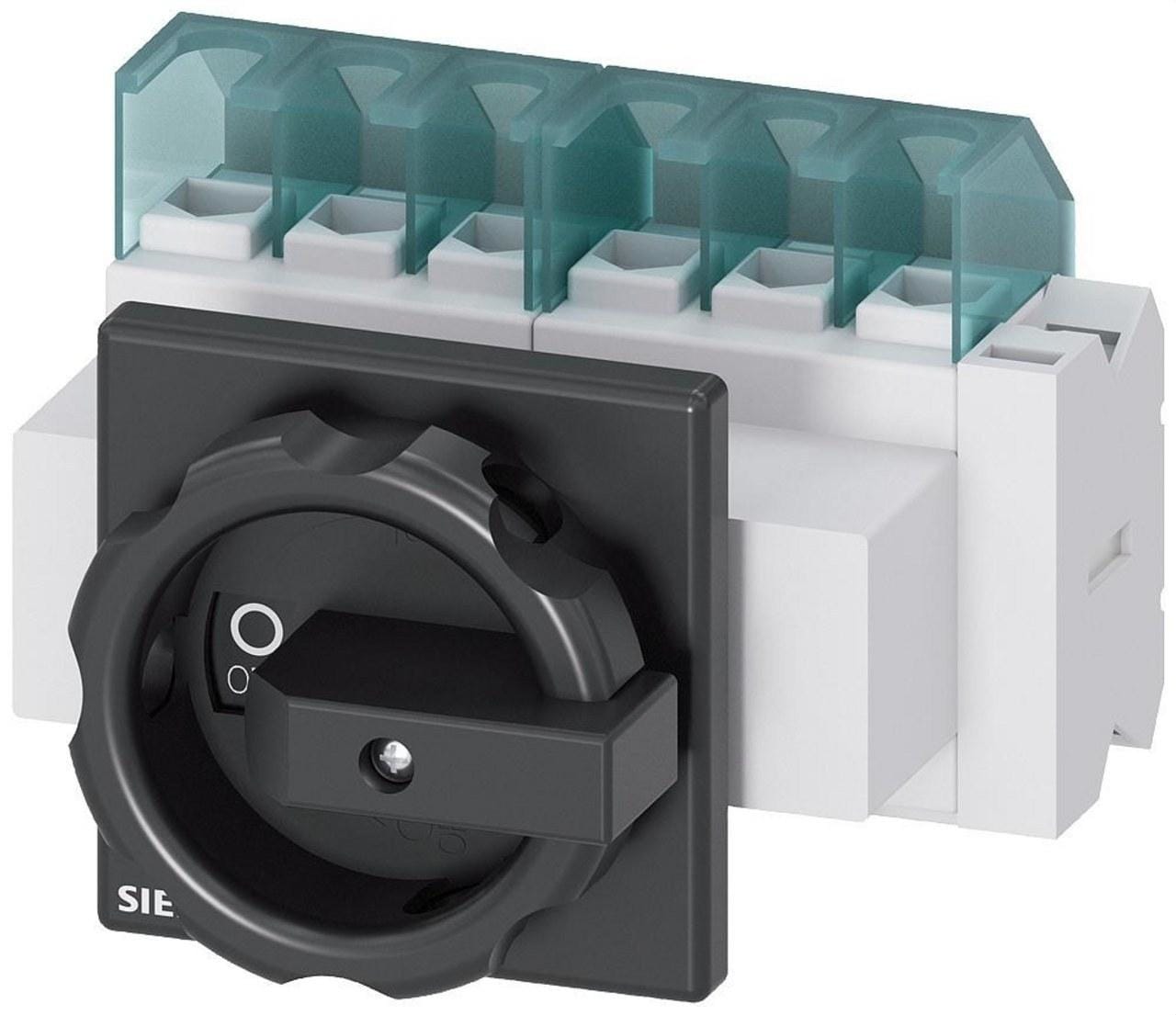 SIEMENS - Interruptor principal 6 polos 1NA+1NC frontal 4 taladros negro