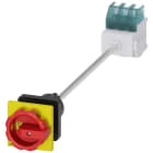 SIEMENS - Interruptor 3LD2 3 polos 25A orificio central base rojo / amarillo