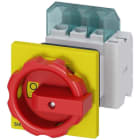SIEMENS - Interruptor 3LD2 3 polos 25A orificio central frontal rojo/ amarillo