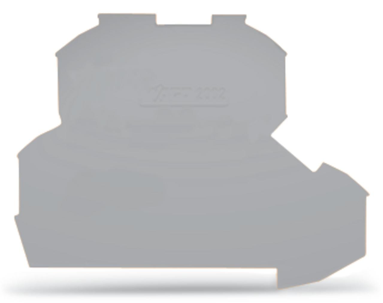 WAGO - Placa Serie 2002 final e intermedia de espesor 0,8mm 4x25 2,4g gris