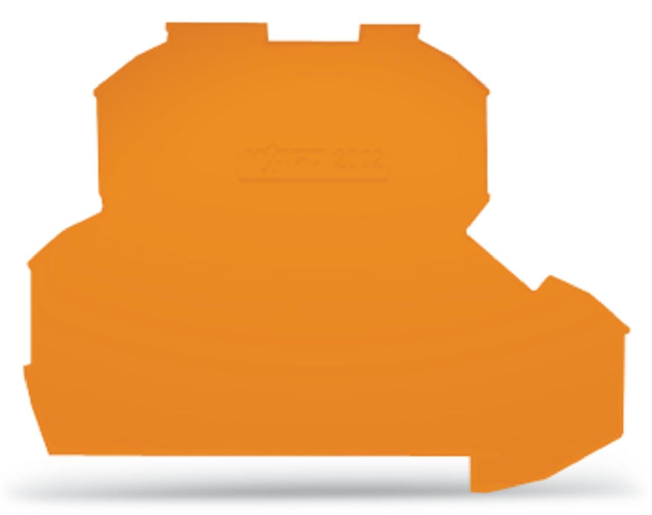 WAGO - Placa Serie 2002 final e intermedia de espesor 0,8mm 4x25 2,4g naranja