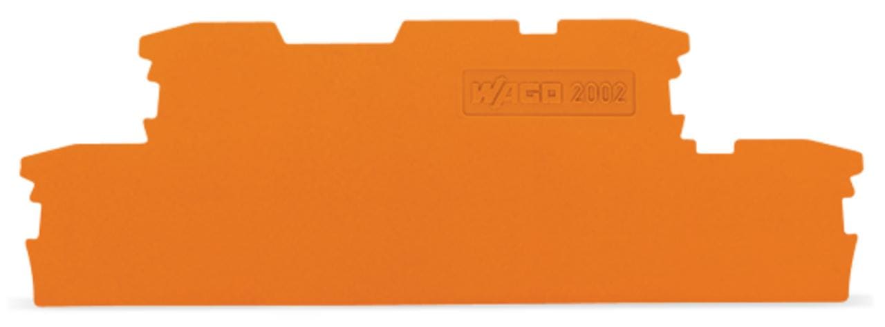 WAGO - Placa final intermedia Serie 2002 108mm naranja
