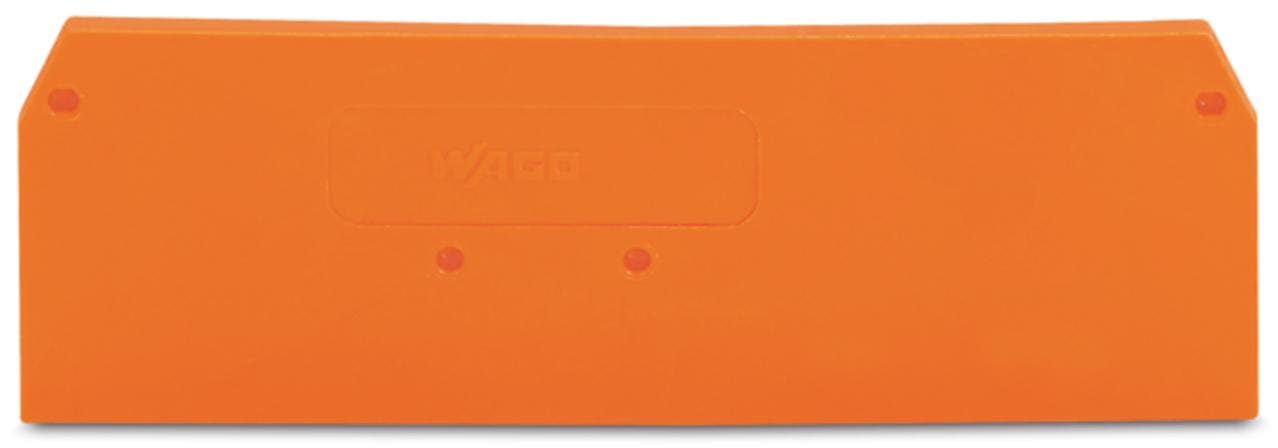 WAGO - Placa final intermedia Serie 279 para borna 4 conductores naranja