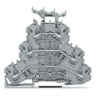 WAGO - Borna triple piso 2 conductores Serie 2002 L/L/L gris