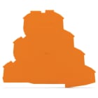 WAGO - Placa final intermedia Serie 2002 103,5mm naranja