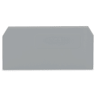 WAGO - Placa final intermedia Serie 280 para borna 2 conductores gris