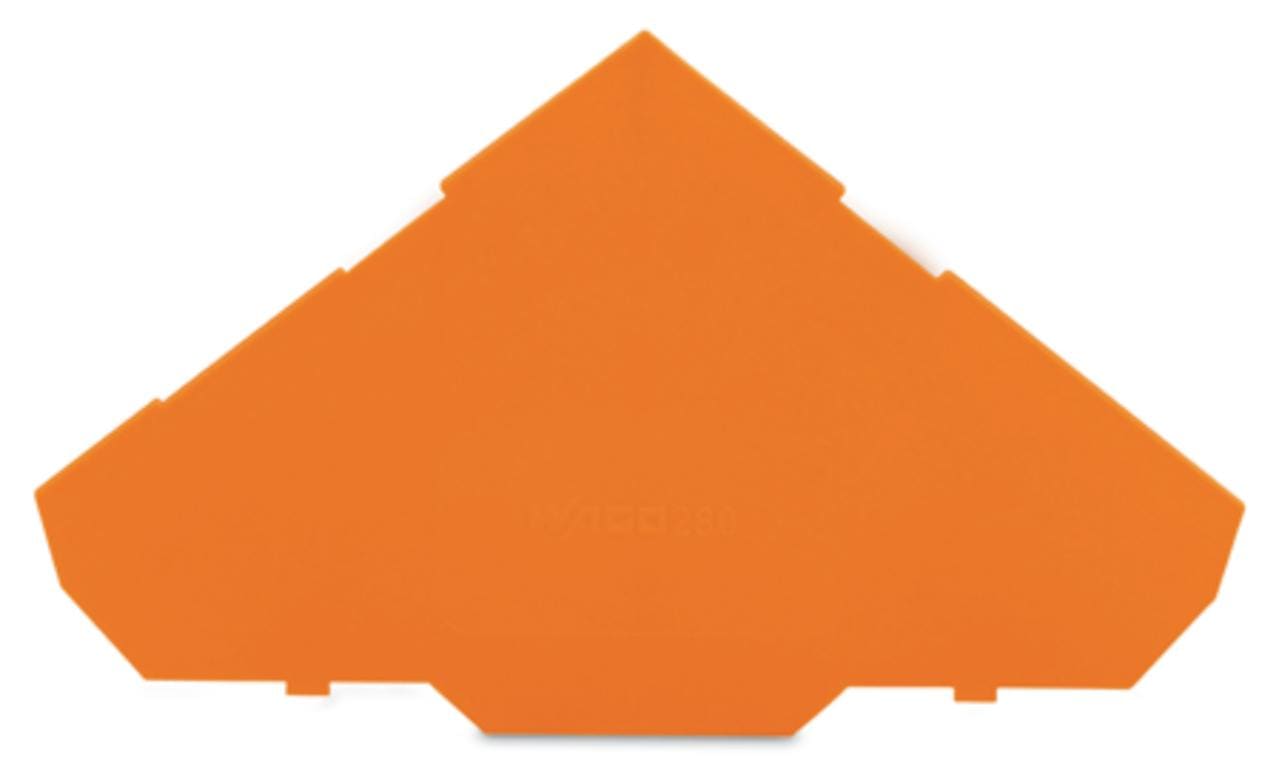 WAGO - Placa final intermedia Serie 280 80mm naranja