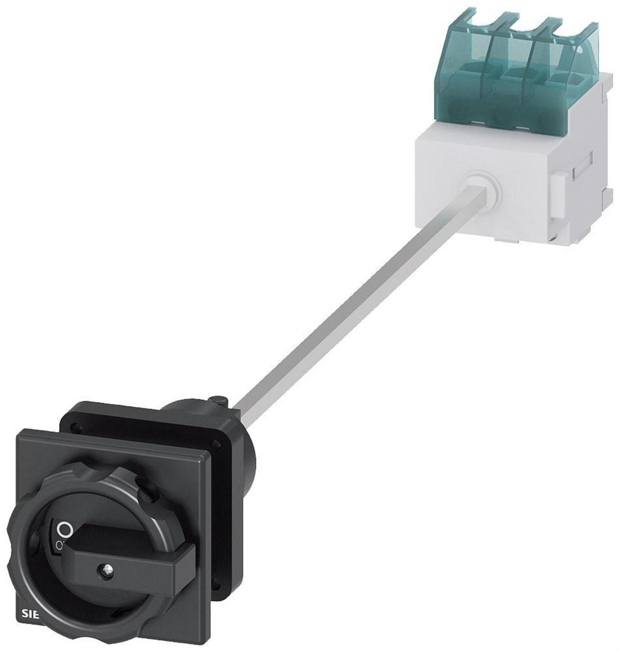 SIEMENS - Interruptor 3LD2 3 polos 32A orificio central base negro
