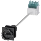 SIEMENS - Interruptor 3LD2 3 polos 32A orificio central base negro